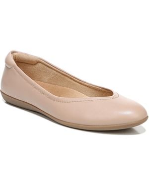 Naturalizer Vivienne Ballet Flat Crème Brulee Leather 8 M - Pink
