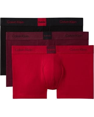 Calvin Klein Uomo Pantaloncini Boxer Confezione da 3 Intimo - Rosso