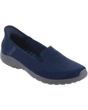 Skechers , Reggae Fest 2.0 Luce di Guida Donna, Navy Mesh, 38.5 EU - Blu