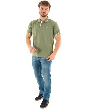 Tommy Hilfiger Poloshirt Kurzarm Tipped Regular Fit - Grün