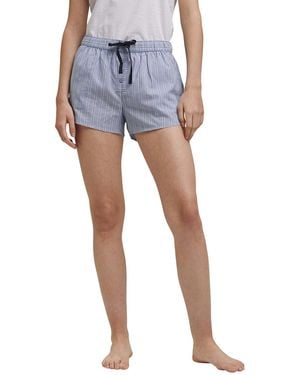 Esprit Pyjamashort Van 100% Biologisch Katoen - Blauw