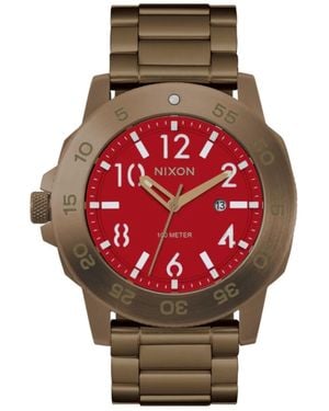 Nixon Analog Uhr mit Edelstahl Armband A1414-5262-00 - Rot