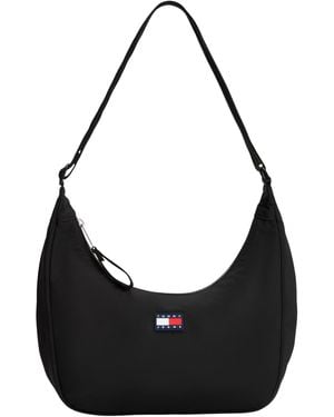 Tommy Hilfiger Donna Borsa a Spalla Urban X-Body con Zip - Nero