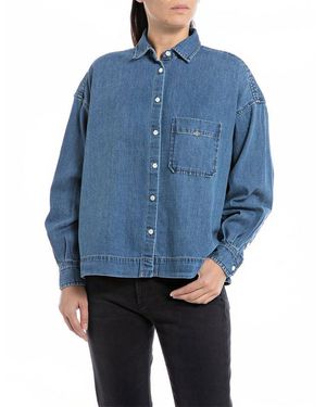 Replay W2110a Camicia da Donna - Blu