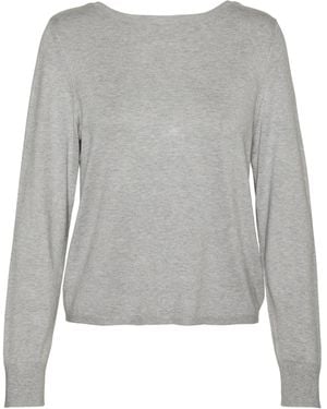 Vero Moda Vmglory-Cardigan Ga Noos con Scollo a V Maglione - Grigio