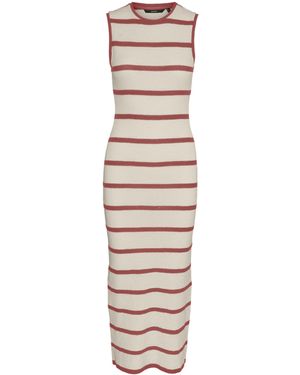 Vero Moda VMWANDA SL O-Neck 7/8 Dress Boo - Weiß