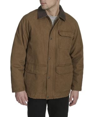 Levi's Cotton Barn Jacket With Corduroy Collar - Brown