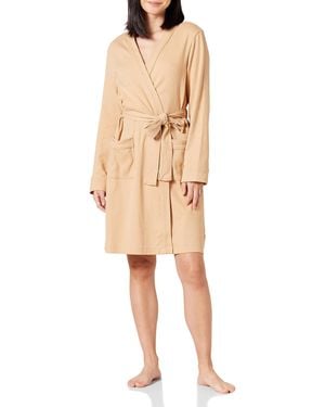 Amazon Essentials Lightweight Waffle Mid-length Robe - Natural