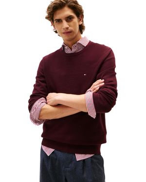 Tommy Hilfiger Essential Structure Crew Neck Mw0mw36347 Pullover Sweater - Rood