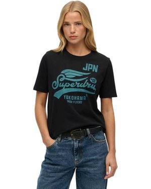 Superdry High Flyers Short Sleeve T-shirt M Black