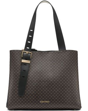Calvin Klein Lowen Triple Compartment Tote - Black