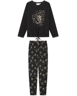Women'secret Pijama ga Larga la Nuit Harry Potter Griffindor Pyjamas - Negro