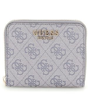 Guess Katya SLG Small Zip Around Wallet Slate Logo - Metallizzato