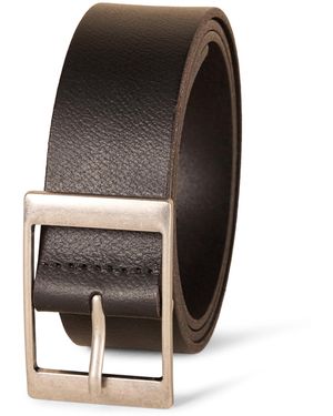 Cintura Uomo In Pelle Elegante - Fibbia In Metallo E Fodera Effetto Nabuk - Versatile Per Ufficio E Look Casual - Foto 9