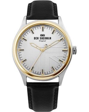 Ben Sherman Orologio Analogico Quarzo Uomo con Cinturino in Pelle WB036B - Grigio