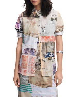 Desigual CAM_PHOTOPOST Blouse - Marrón