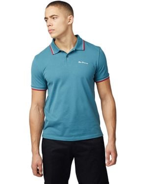 Ben Sherman Polo da uomo in piqué - Blu