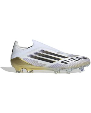 adidas F50.1 Laceless S Firm Ground Football Boots White/black/gold 7 Uk - Blue
