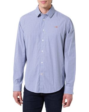 Napapijri Gisee Long Sleeve Shirt Check - Blue