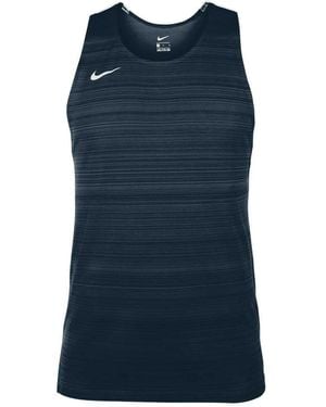 Nike Stock Dry Miler Singlet Vest - Blue