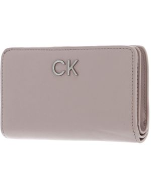 Calvin Klein Re-Lock Billfold French Wallet Shadow Gray - Metallizzato