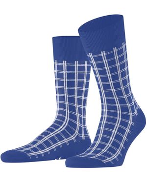 FALKE Socken Modern Tailor M So Baumwolle gemustert 1 Paar - Blau
