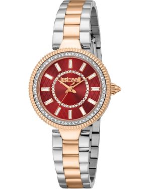 Just Cavalli Orologio Analogico al Quarzo da Donna con Cinturino in Acciaio Inossidabile JC1L308M0105 - Rosso