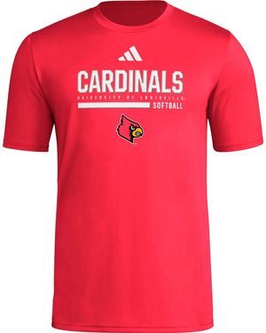 adidas S Pregame Short Sleeve T-shirt - Red
