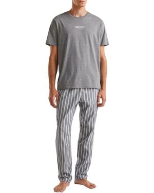 Benetton T-shirt 30964m019 Pyjama Top - Black