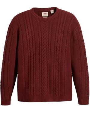Levi's Battery Crewneck Sweater Maglione - Rosso
