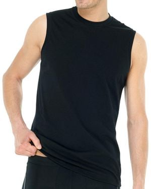 Schiesser Shirt 0/0 Arm - Schwarz