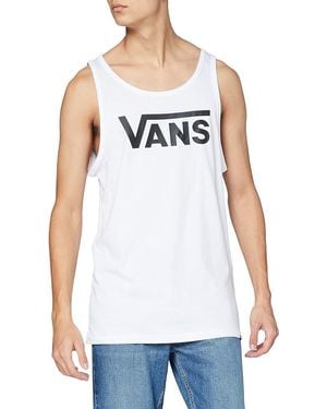 Vans Men's Classic Tank Regular Fit Round Collar Sleeveless T - Shirt, White (white-black Yb), Xx-large (manufacturer Size: Xxl)