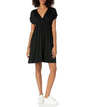 Amazon Essentials Plus Size Surplice Dress - Black