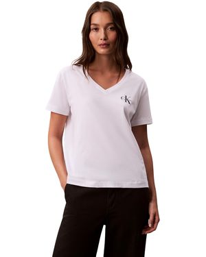 Calvin Klein A- Logo Vn 2 Pack Tee Lv047c906g Tees - Wit