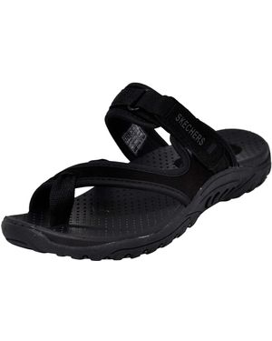 Skechers Reggae-Trailway Flip-Flop,black,12 M US - Nero