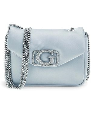 Guess Prue Mini Convertible XBody Flap Silver - Blu