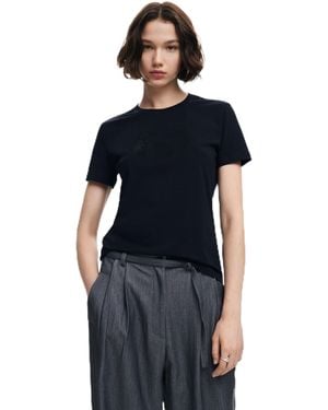 Desigual Knit Short Sleeve T-Shirt - Blau