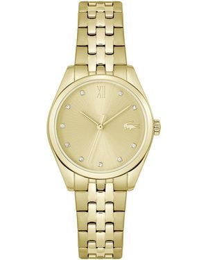 Lacoste Orologio Analogico al Quarzo da Donna Collezione TUILERIE con Cinturino in Acciaio Inossidabile di Colore Dorato - Metallizzato