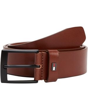 Tommy Hilfiger Gürtel Layton 3,5 cm Ledergürtel - Braun