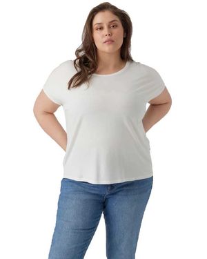 Vero Moda Curve Vmaya Plain Ss Top Ga Noos Curve T-shirt - Grey