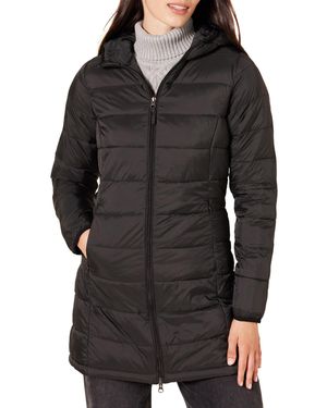 Amazon Essentials Lightweight Water-resistant Packable Puffer Coat Down Alternative - Black