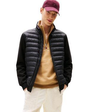 Tommy Hilfiger Mix Media Ess Rwb Stand Collar Mw0mw41329 Zip Through Sweatshirt - Zwart