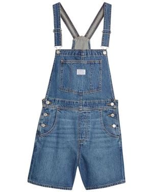 Levi's Vintage Shortall Denim Shorts - Blue