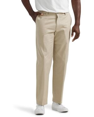 Lee Jeans Total Freedom Stretch Relaxed Fit Flat Front Pant - Natural