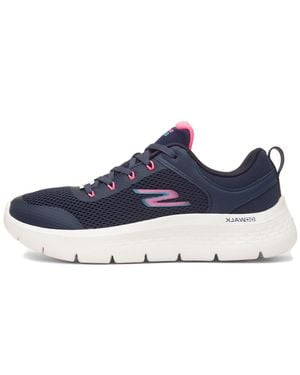 Skechers , Go Walk Flex Caley Donna, Bordo Corallo Sintetico Blu Navy, 42 EU