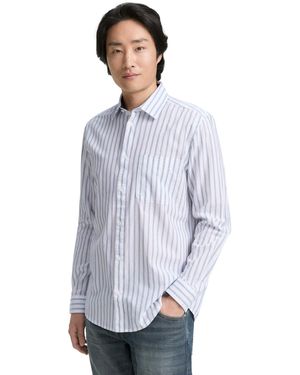 Tom Tailor 1047320 Regular Fit Hemd mit Streifenmuster - Blau