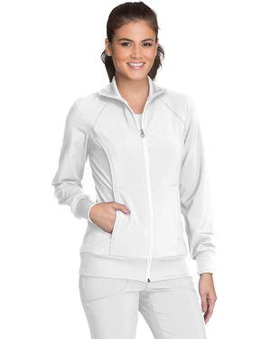 CHEROKEE Infinity Zip Front Warm-up Jacket - White