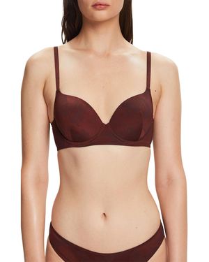 Esprit Big Flower Deluster Sexy Pad Bra - Black