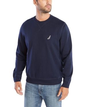 Nautica Basic Crew Neck Fleece Sweatshirt - Blau