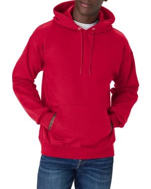 Champion Hanes Ultimate Cotton Heavyweight Pullover Hoodie Sweatshirt - Red